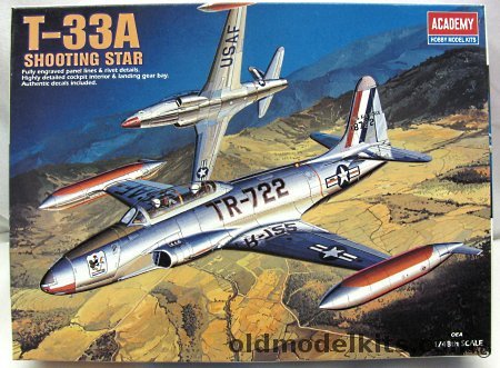 Academy 1/48 Lockheed T-33A Shooting Star - Plus True Details Ejection Seats and Wheel Set - USAF 67th FBS 18th FBW Osan Korea 1953 / Republic of Korea Air Force / Luftwaffe, 2185 plastic model kit